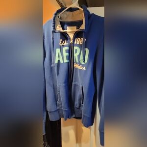 Aeropostale Blue Zip Up Jacket Size XL